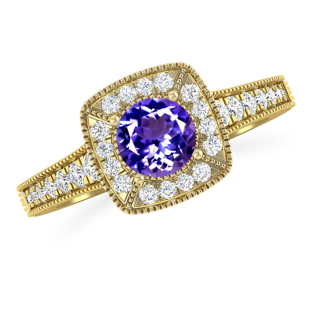Yellow Gold - Tanzanite
