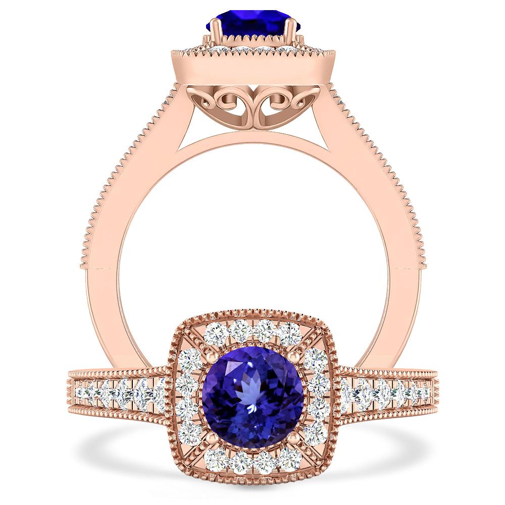 Rose Gold - Tanzanite