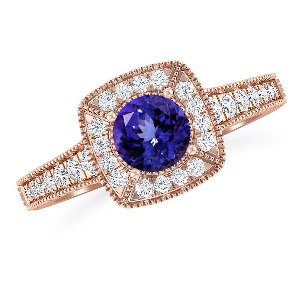 Rose Gold - Tanzanite