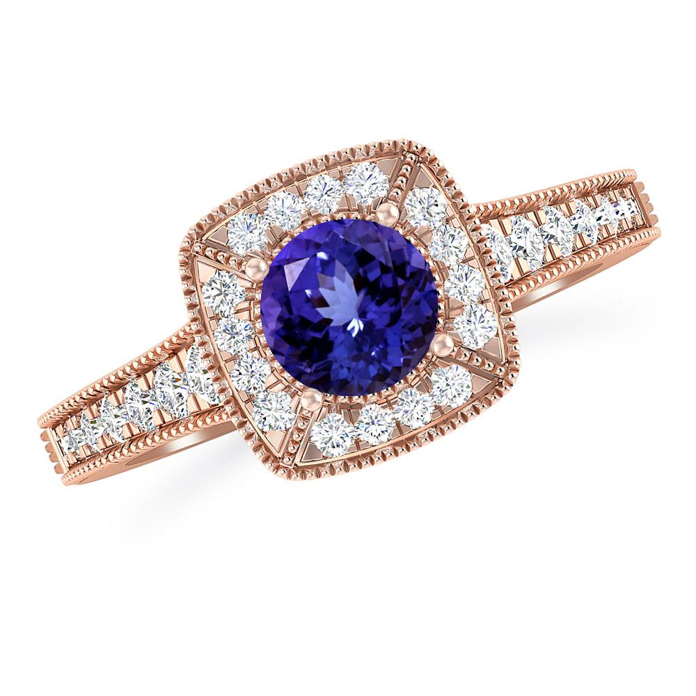 Rose Gold - Tanzanite