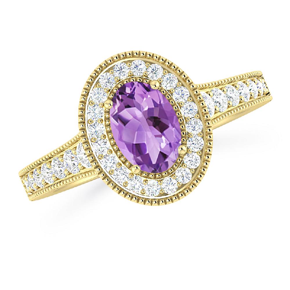 Yellow Gold - Amethyst