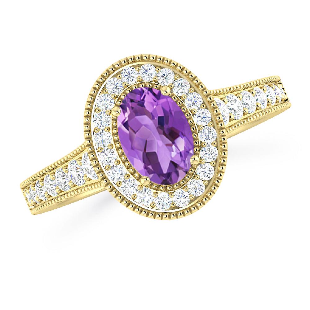 Yellow Gold - Amethyst