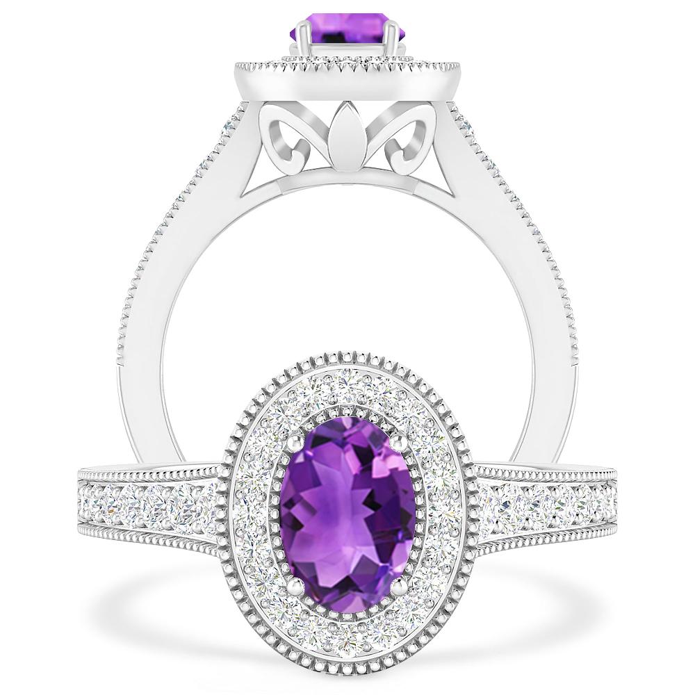 White Gold - Amethyst