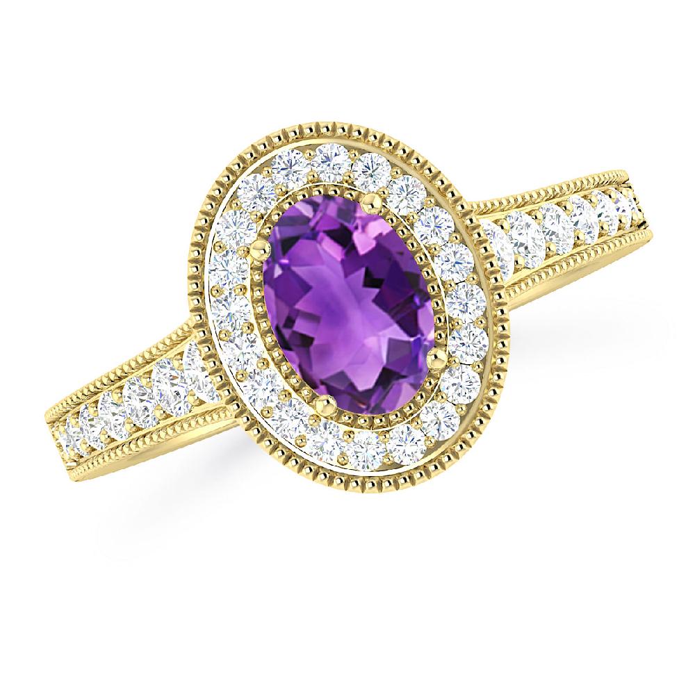 Yellow Gold - Amethyst