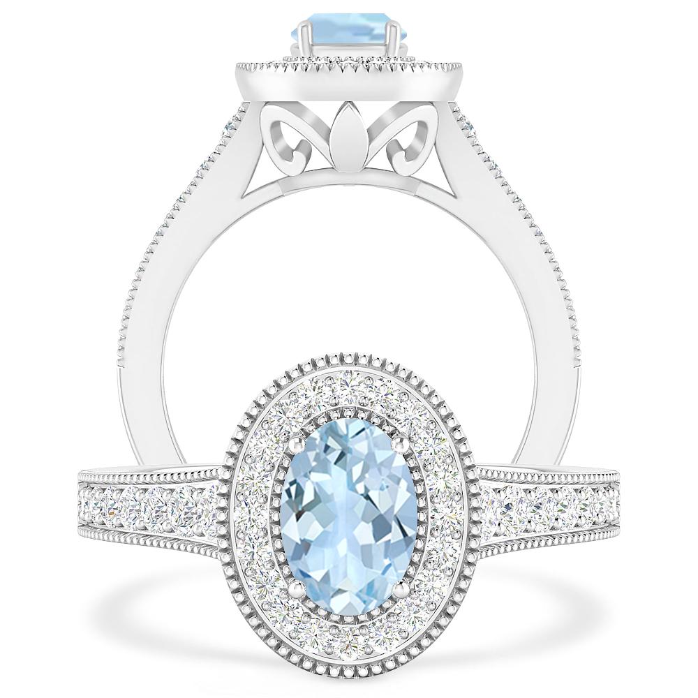 White Gold - Aquamarine