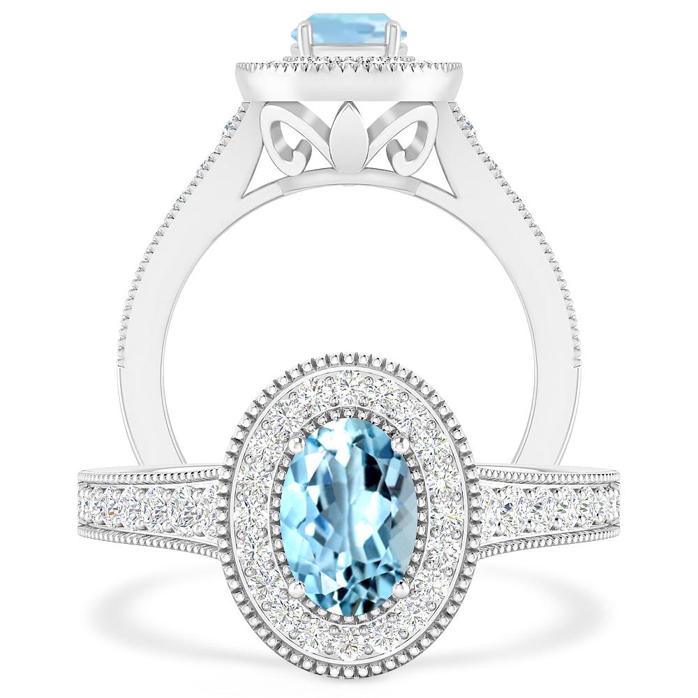 White Gold - Aquamarine