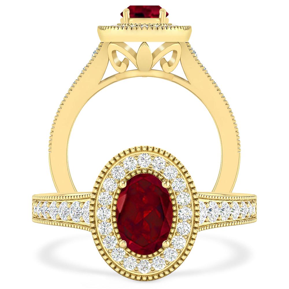 Yellow Gold - Garnet