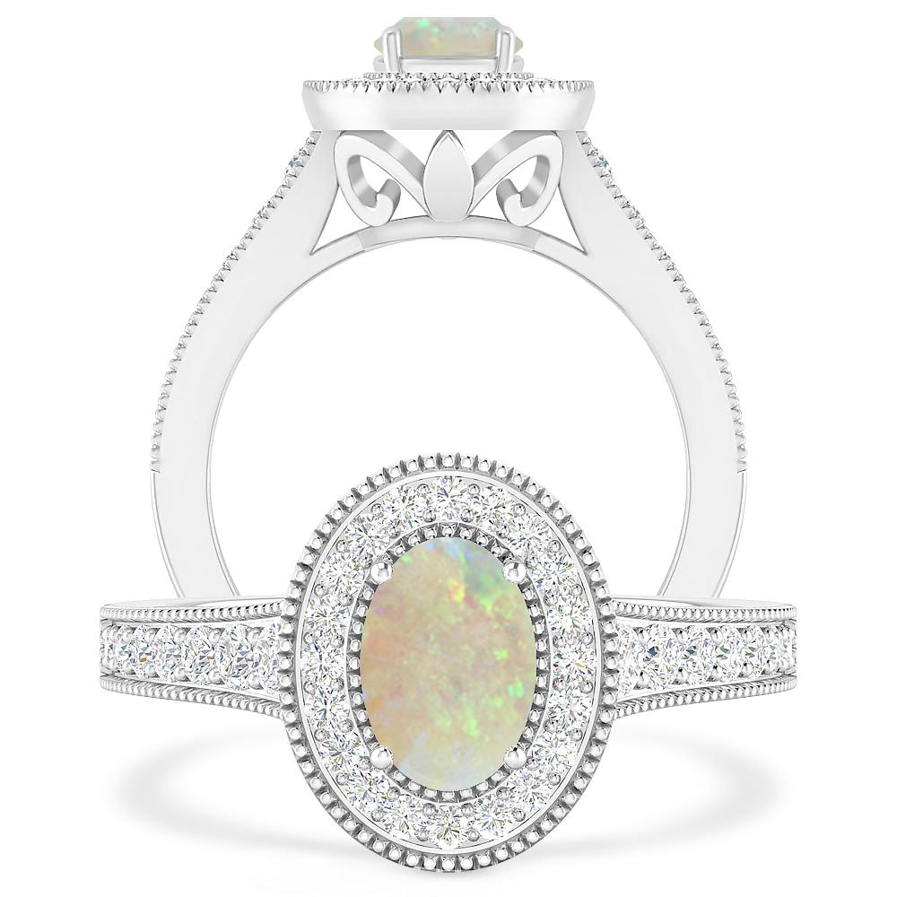 White Gold - Opal