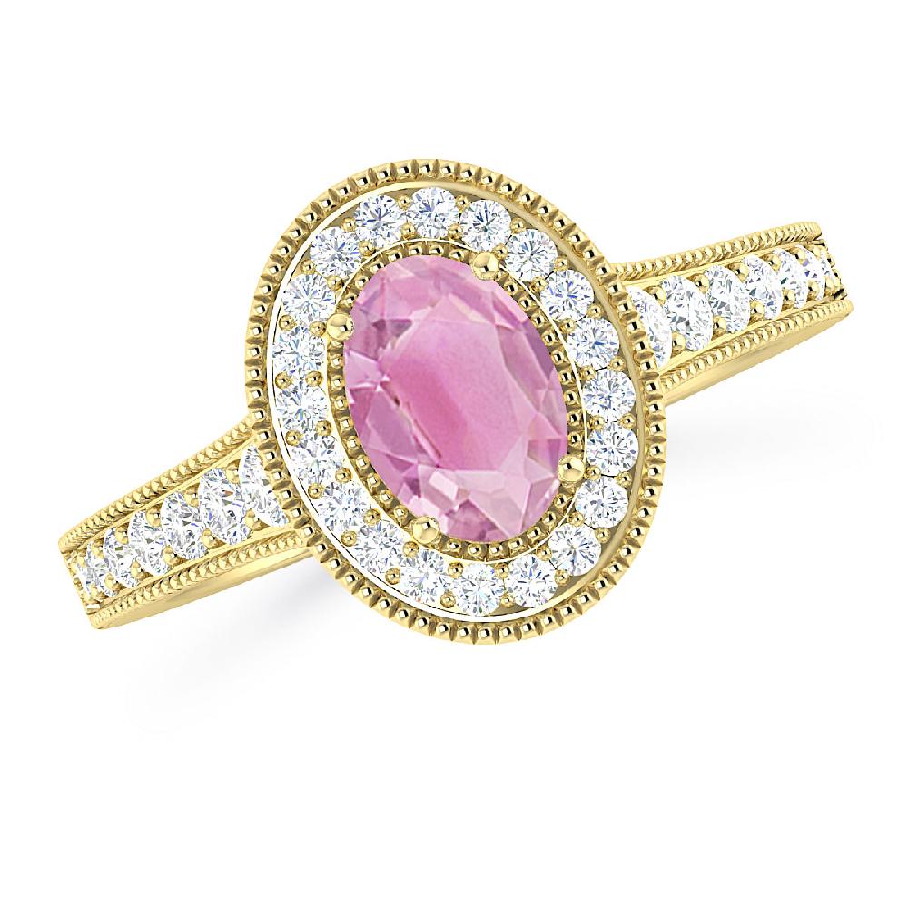 Yellow Gold - Pink Tourmaline