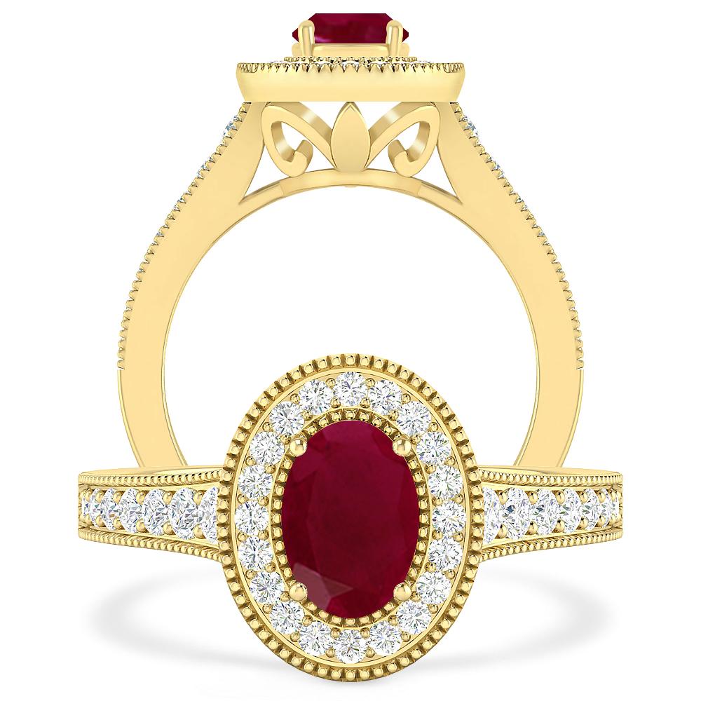 Yellow Gold - Ruby