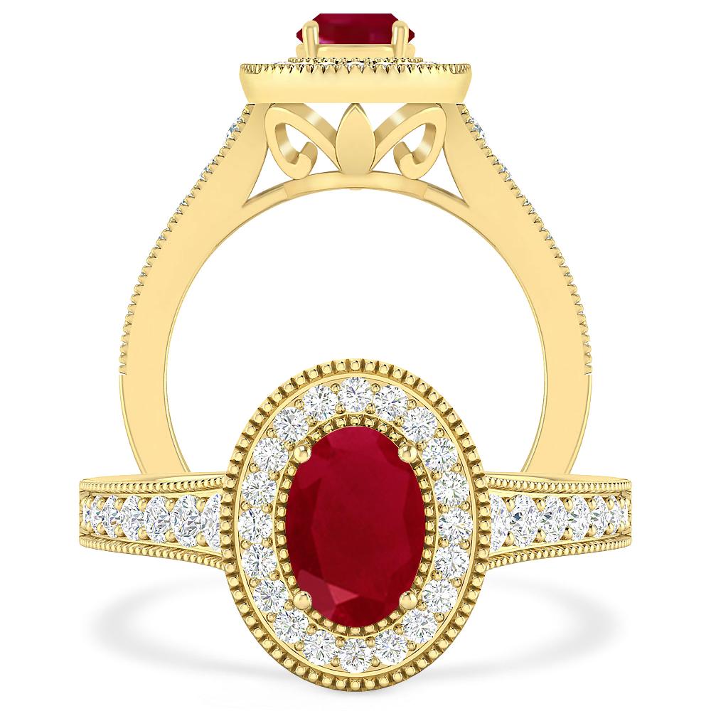 Yellow Gold - Ruby