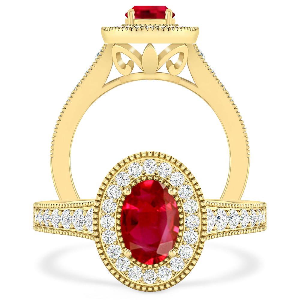 Yellow Gold - Ruby