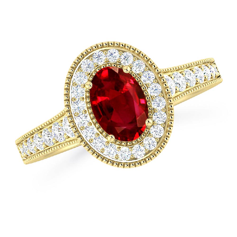 Yellow Gold - Ruby