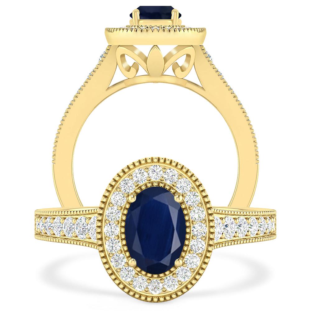 Yellow Gold - Sapphire