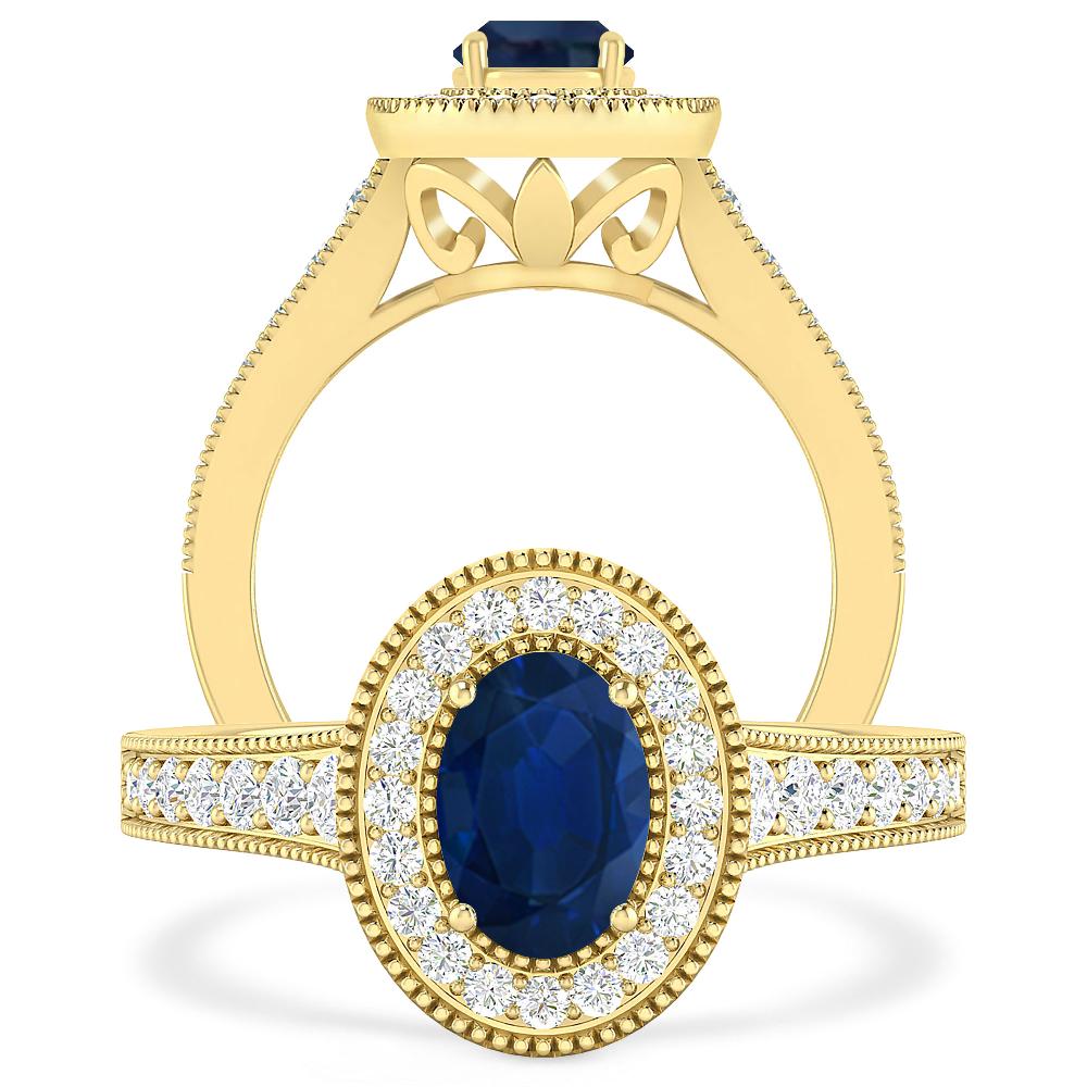 Yellow Gold - Sapphire