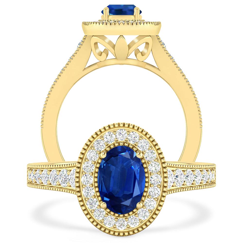 Yellow Gold - Sapphire