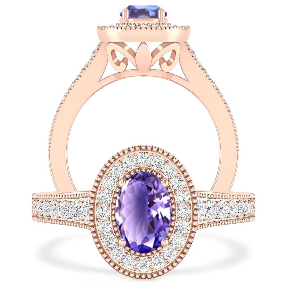 Rose Gold - Tanzanite