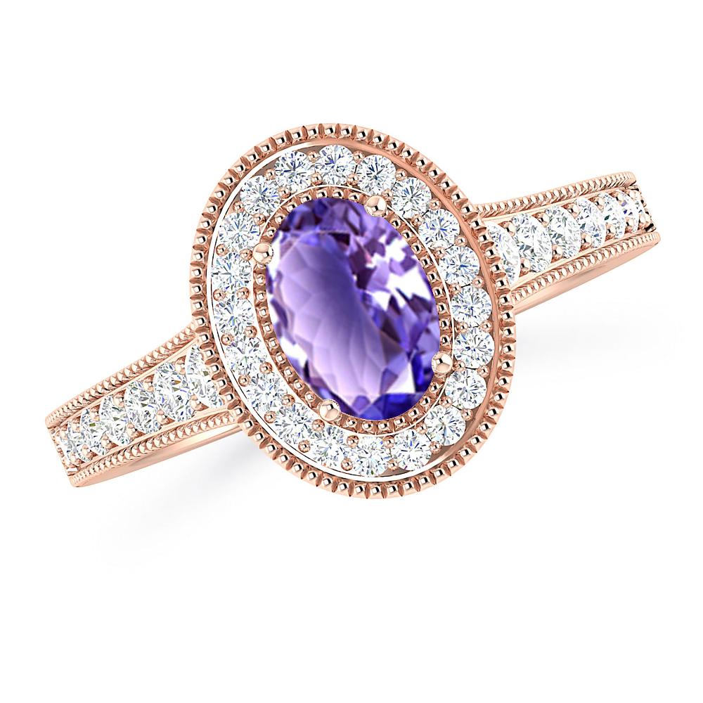 Rose Gold - Tanzanite