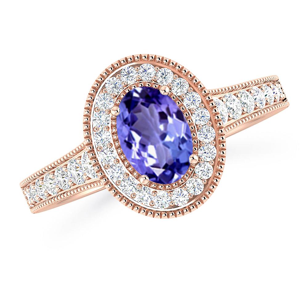 Rose Gold - Tanzanite