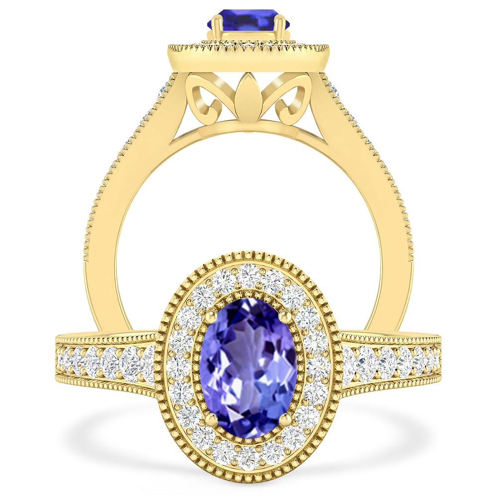 Yellow Gold - Tanzanite