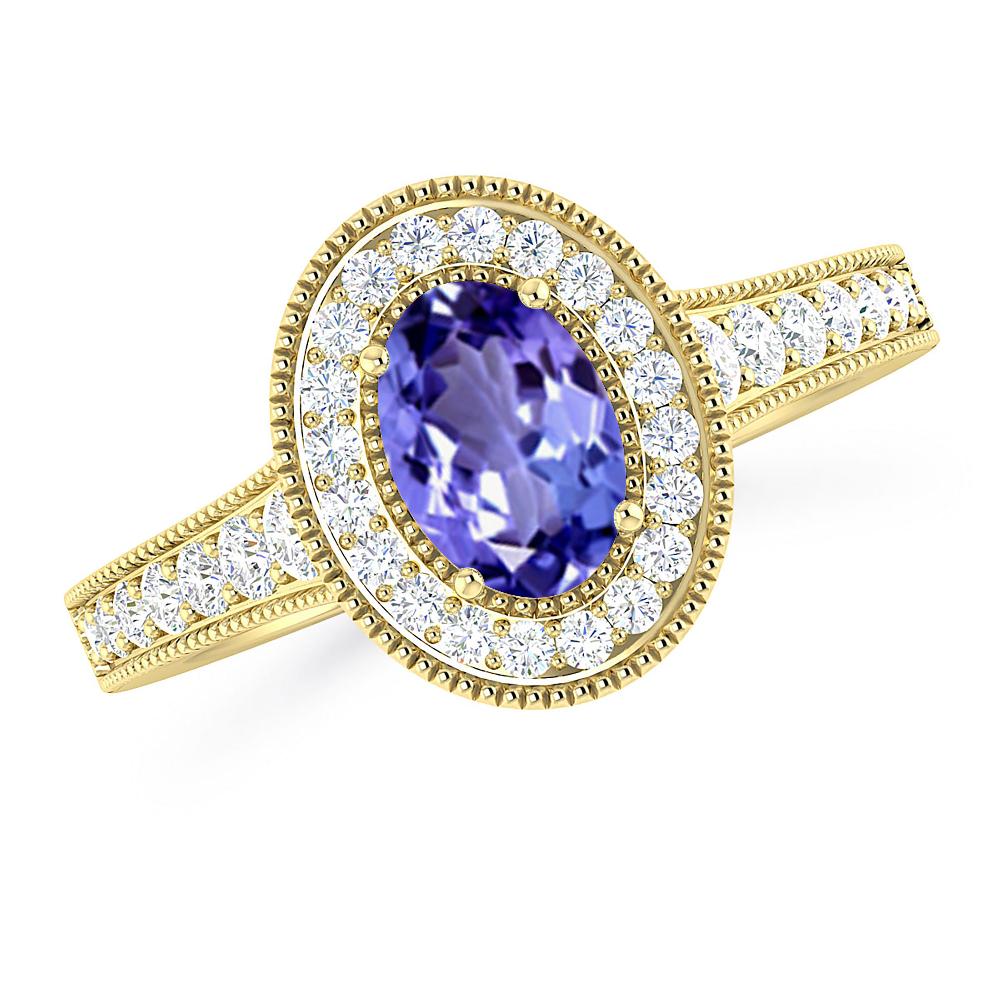 Yellow Gold - Tanzanite