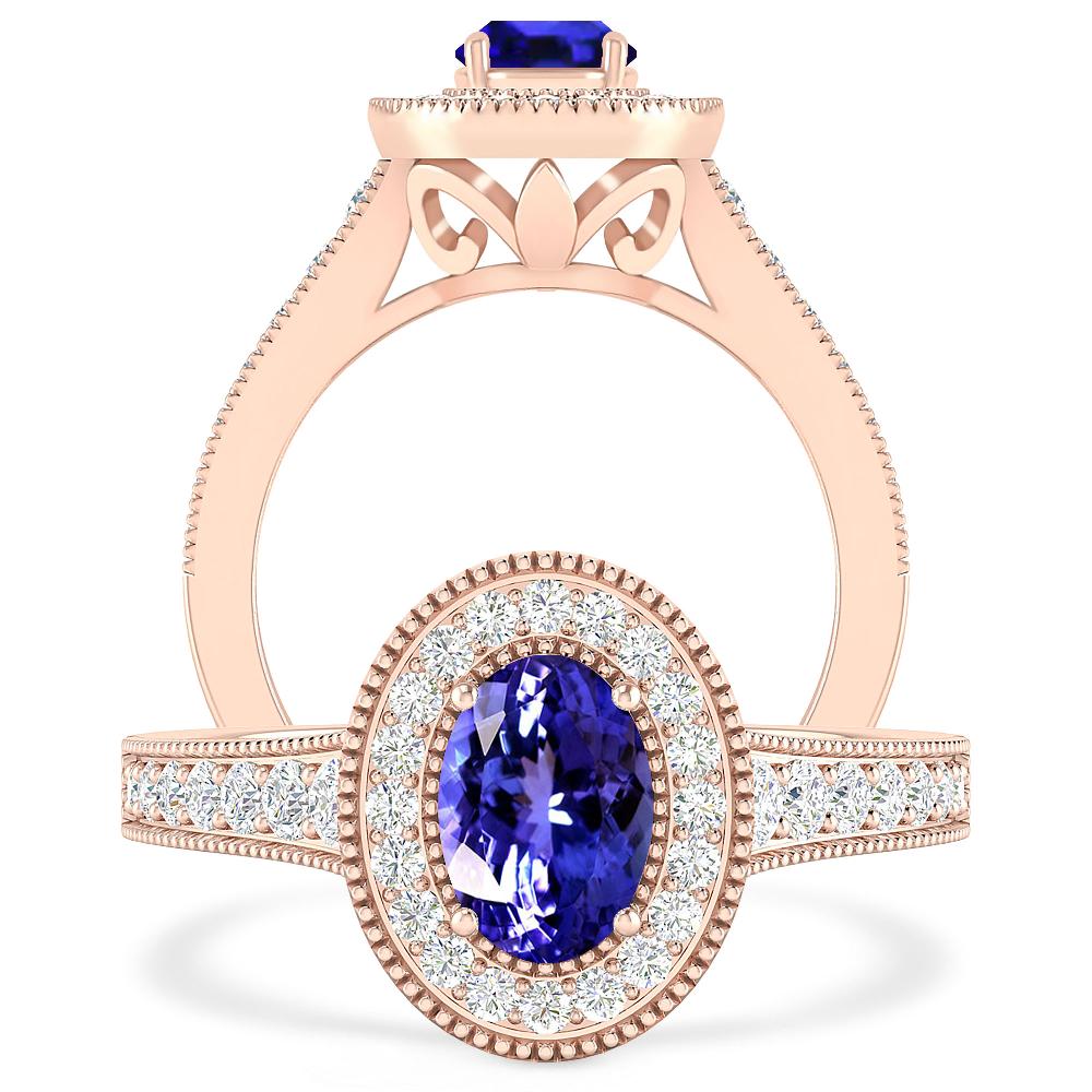 Rose Gold - Tanzanite