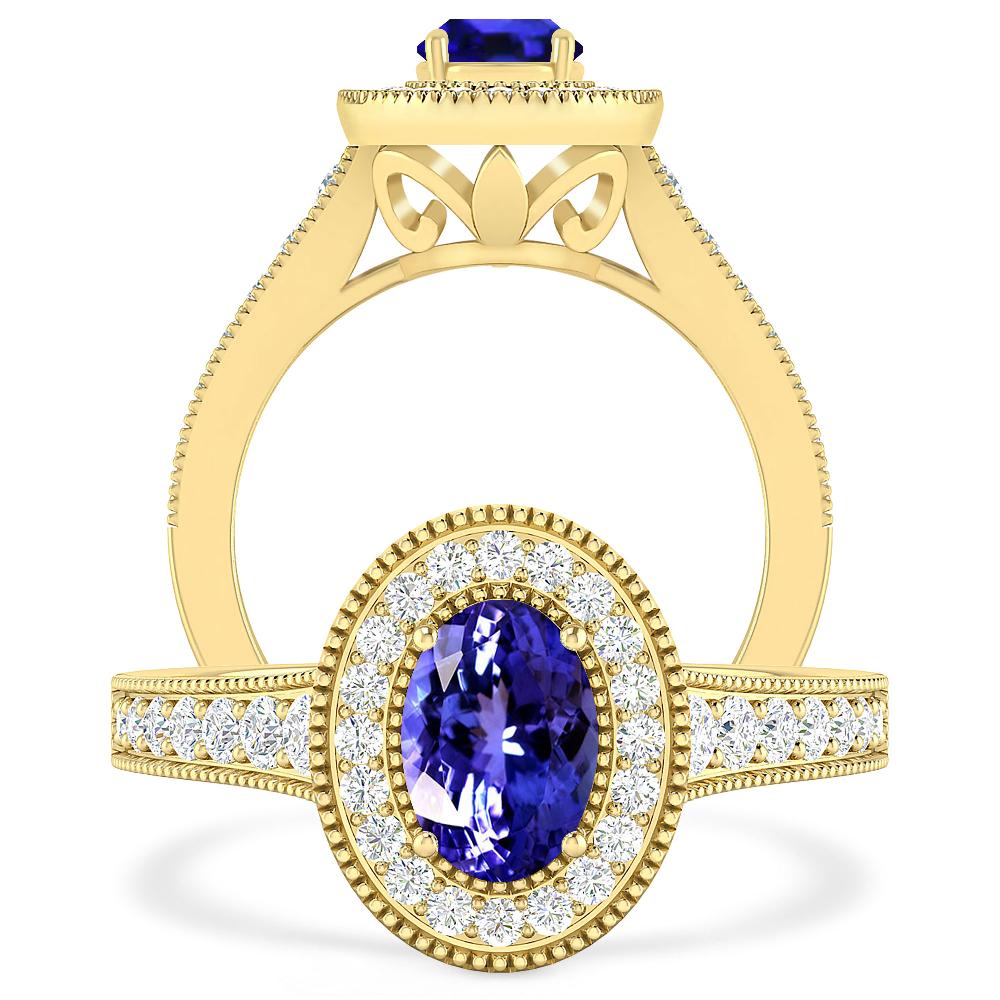 Yellow Gold - Tanzanite