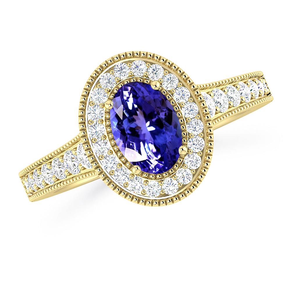 Yellow Gold - Tanzanite