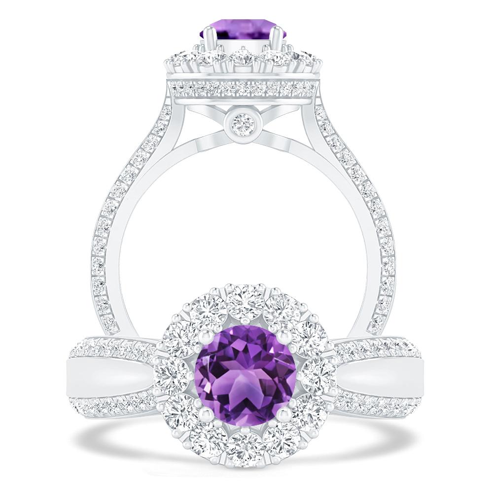 White Gold - Amethyst