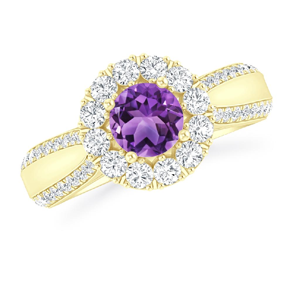 Yellow Gold - Amethyst