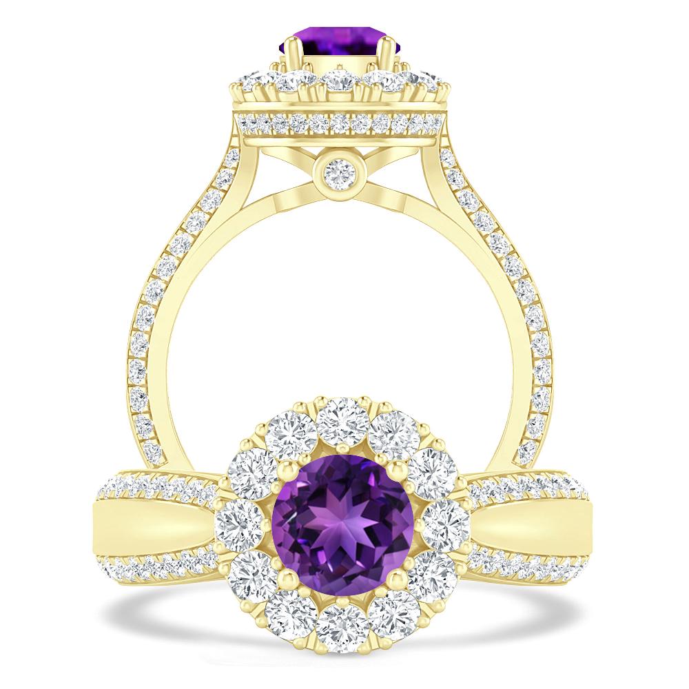 Yellow Gold - Amethyst