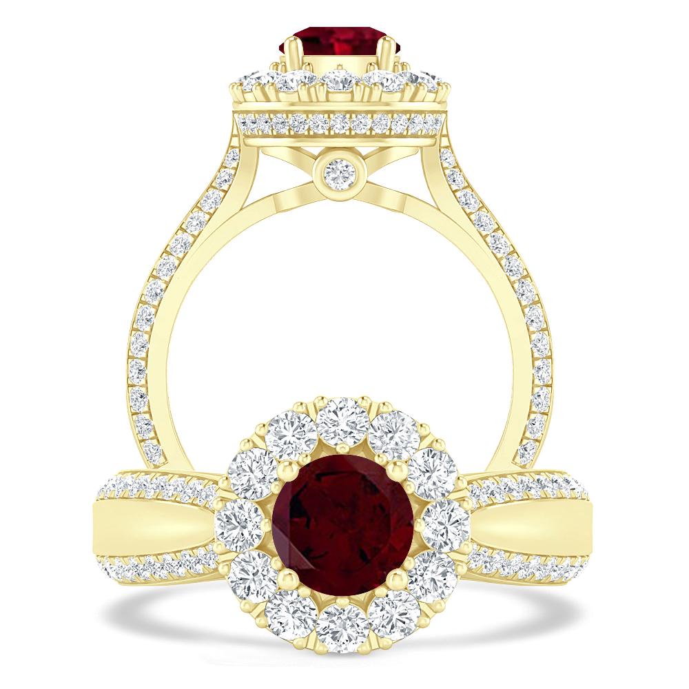 Yellow Gold - Garnet