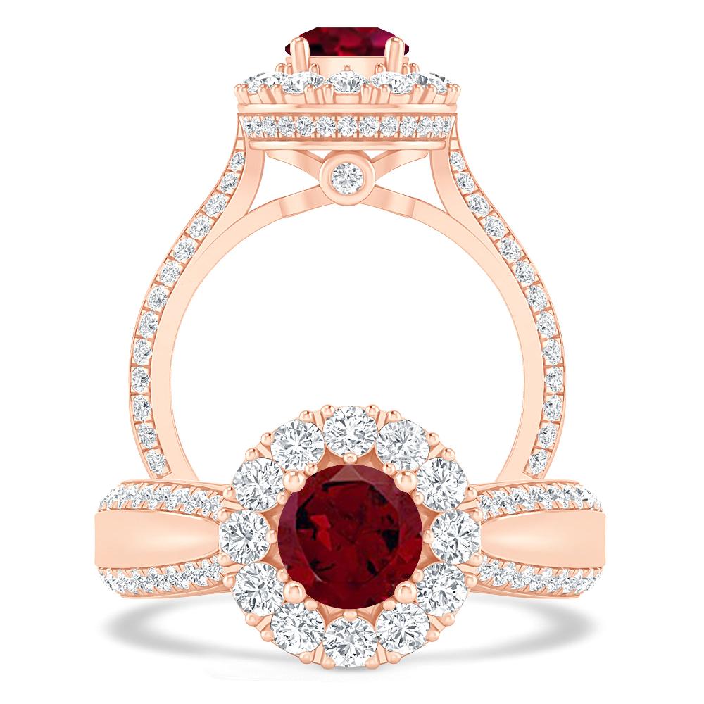 Rose Gold - Garnet