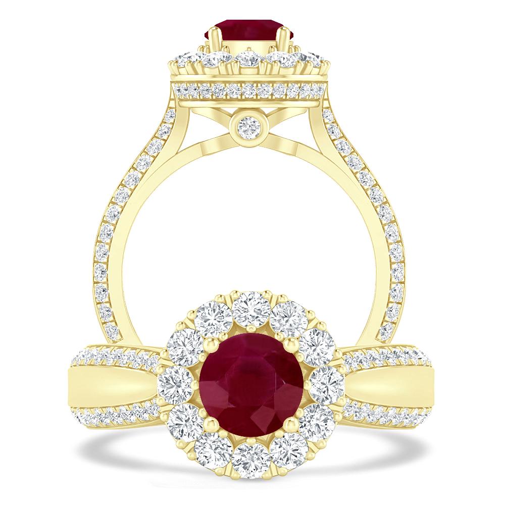 Yellow Gold - Ruby