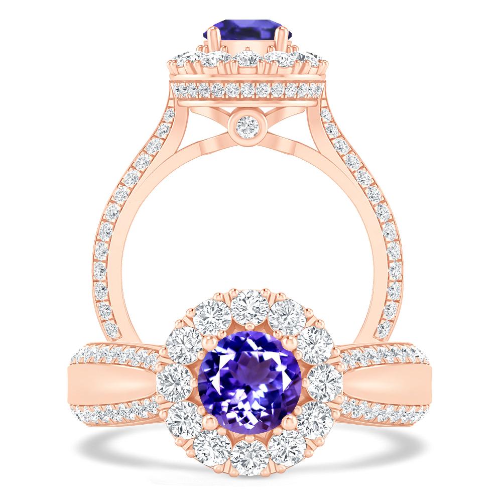 Rose Gold - Tanzanite