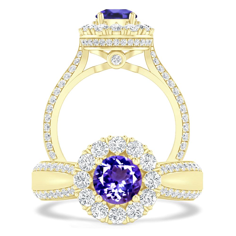 Yellow Gold - Tanzanite