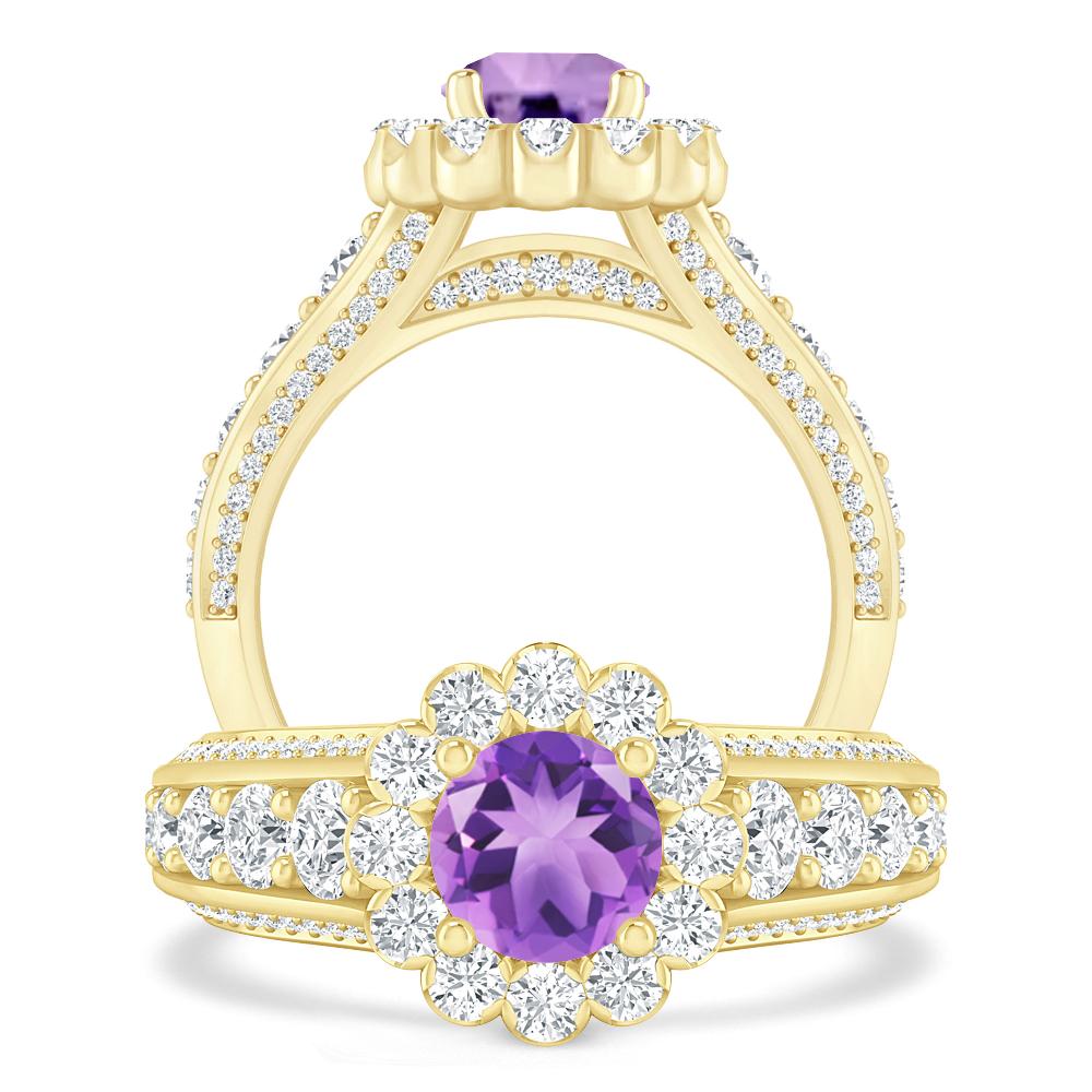 Yellow Gold - Amethyst