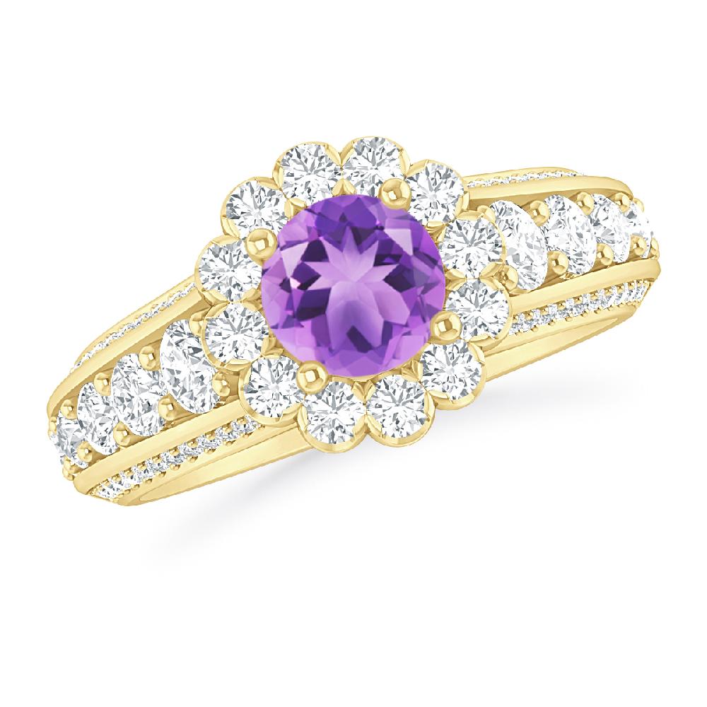 Yellow Gold - Amethyst