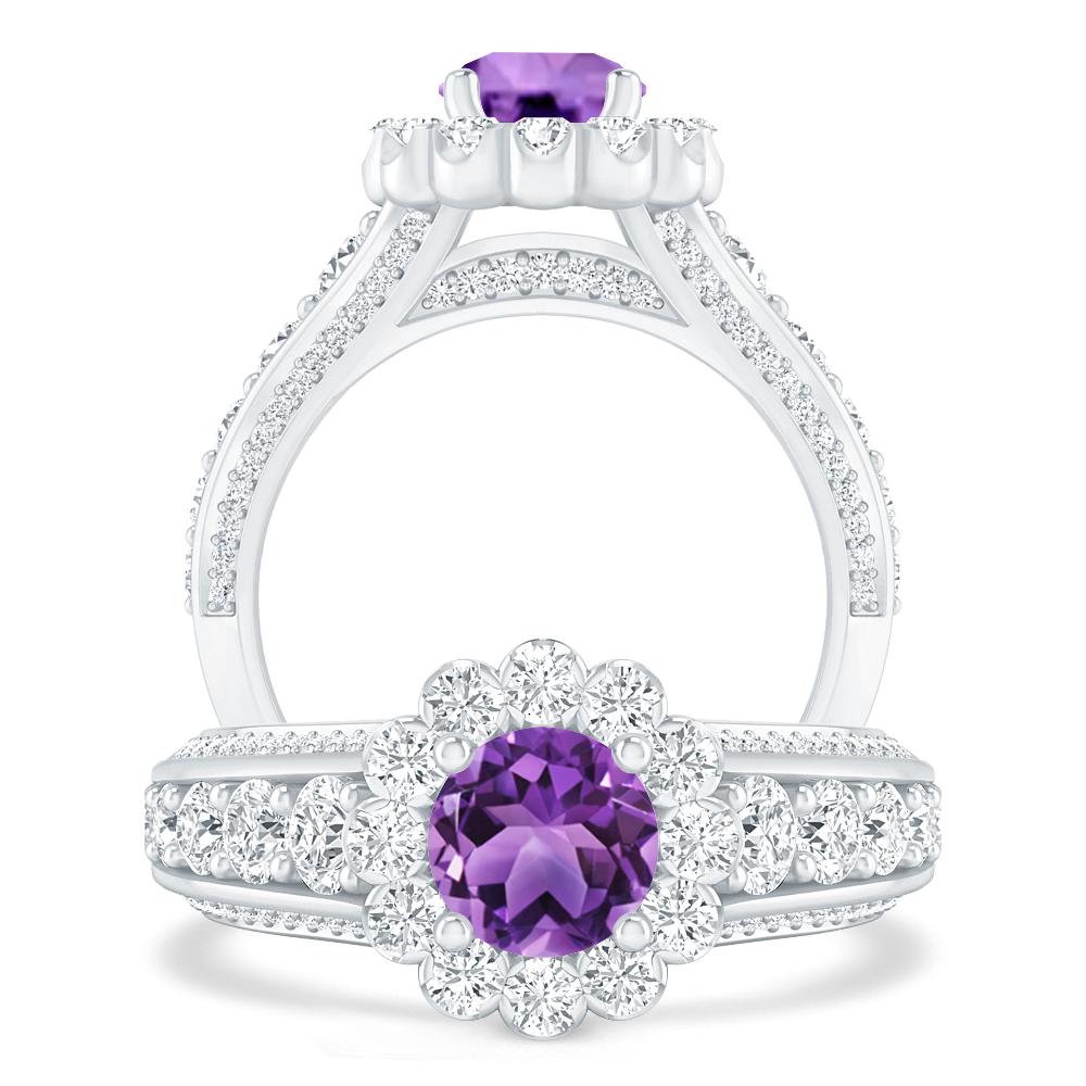 White Gold - Amethyst