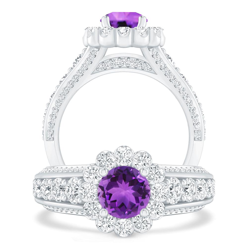 White Gold - Amethyst