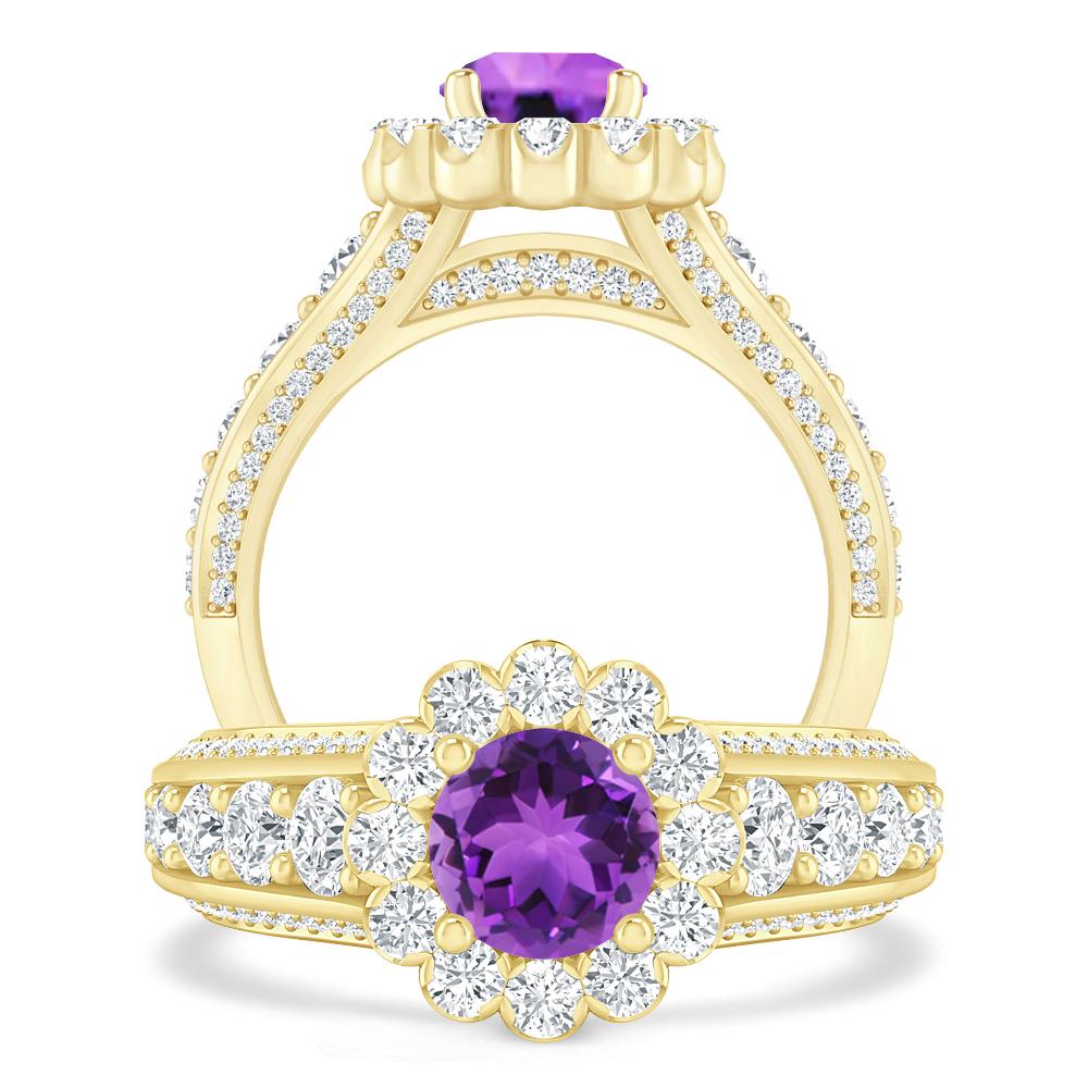 Yellow Gold - Amethyst