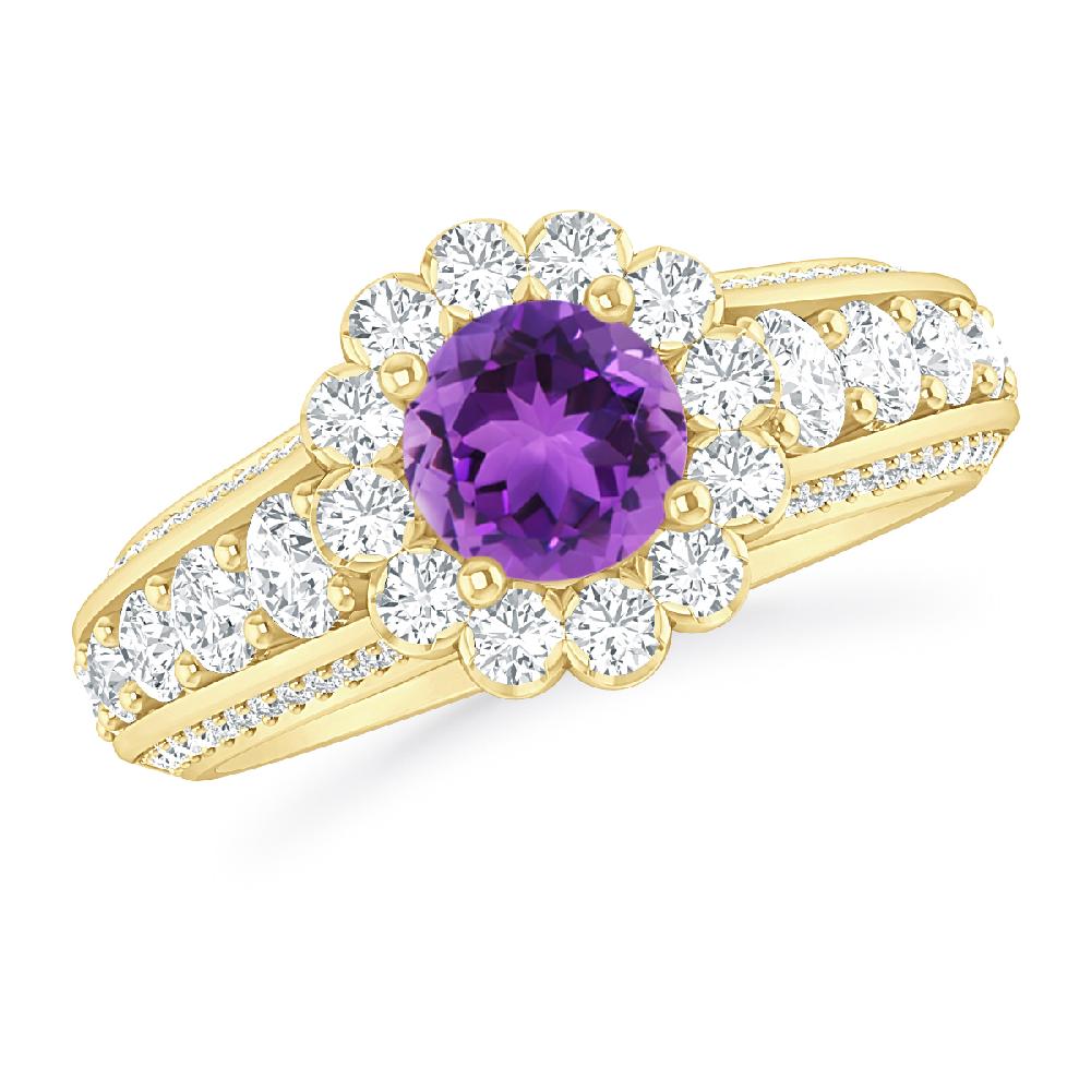 Yellow Gold - Amethyst