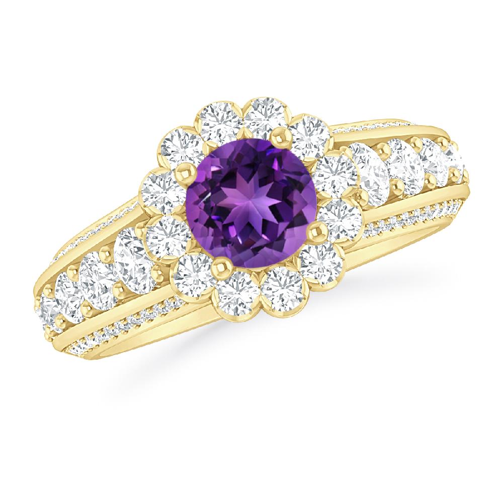 Yellow Gold - Amethyst