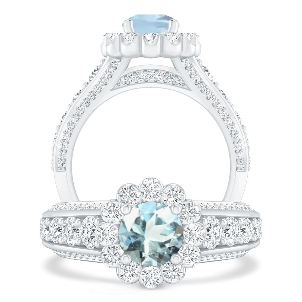 White Gold - Aquamarine