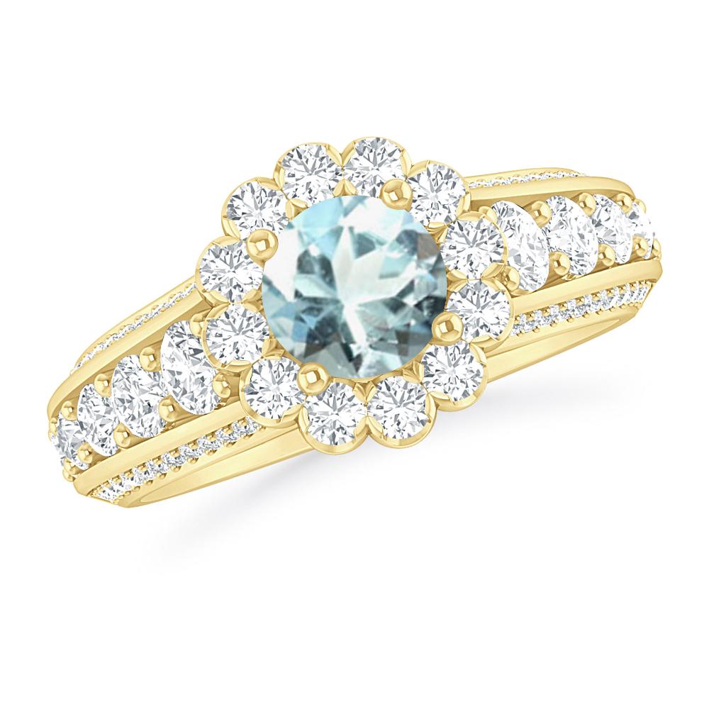 Yellow Gold - Aquamarine