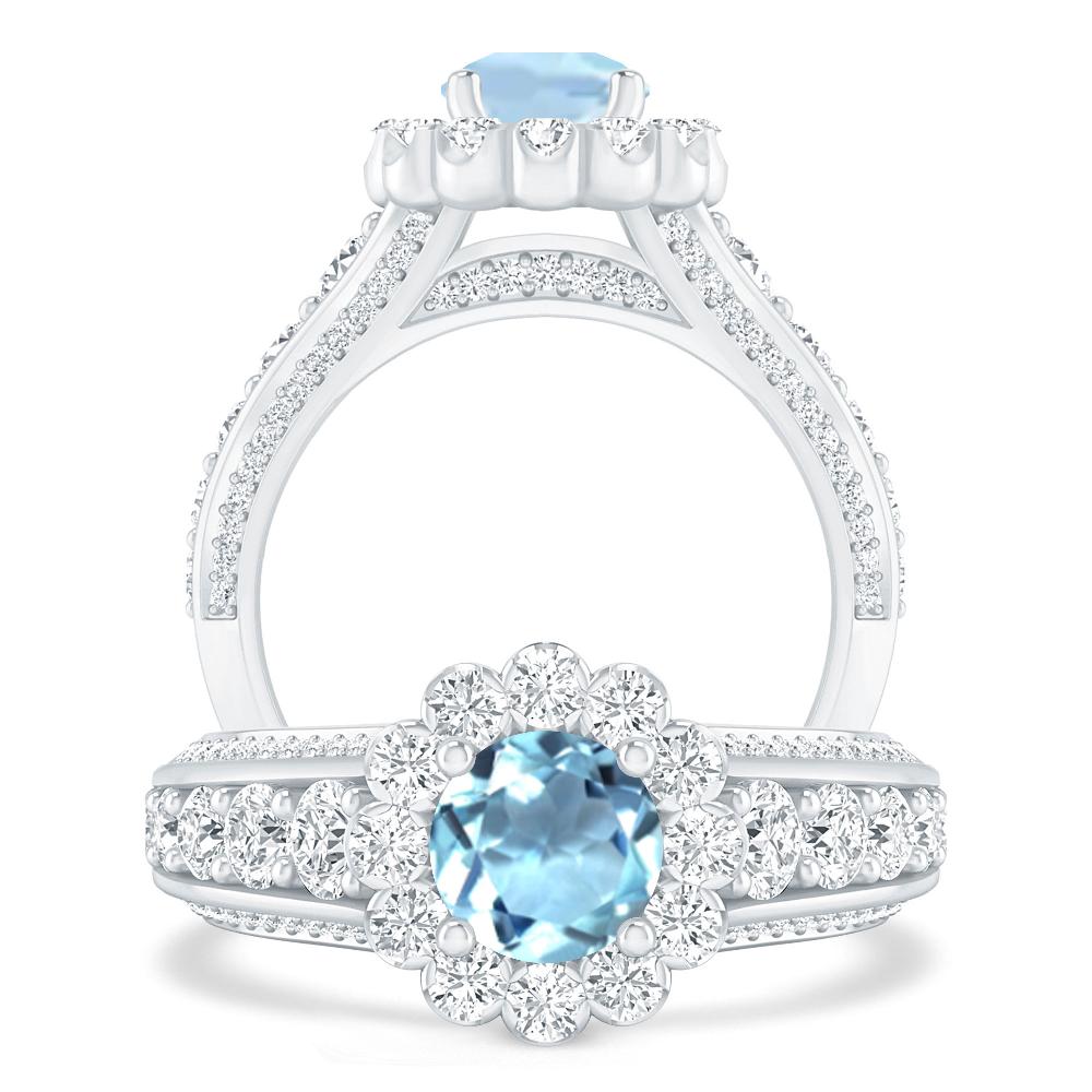 White Gold - Aquamarine