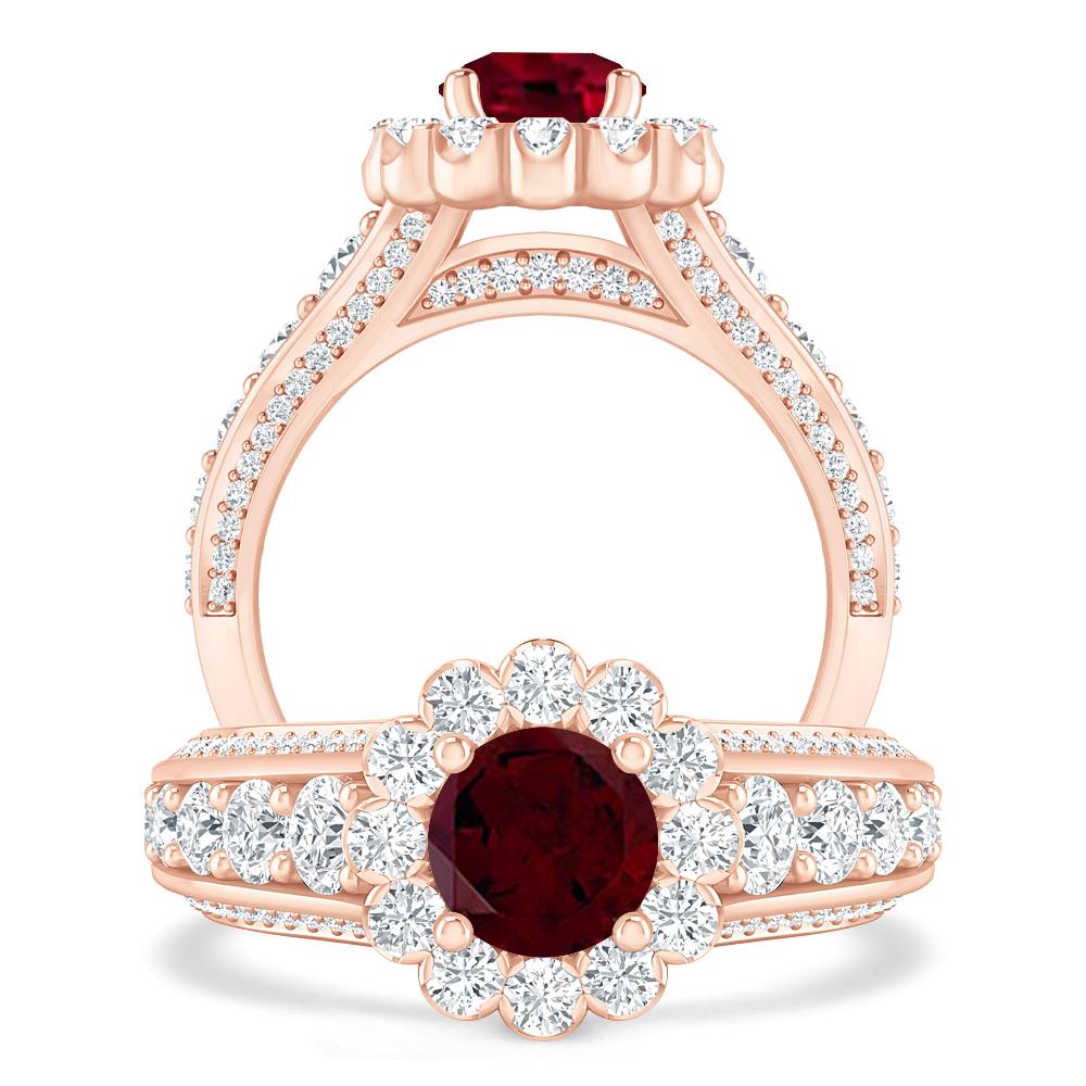 Rose Gold - Garnet