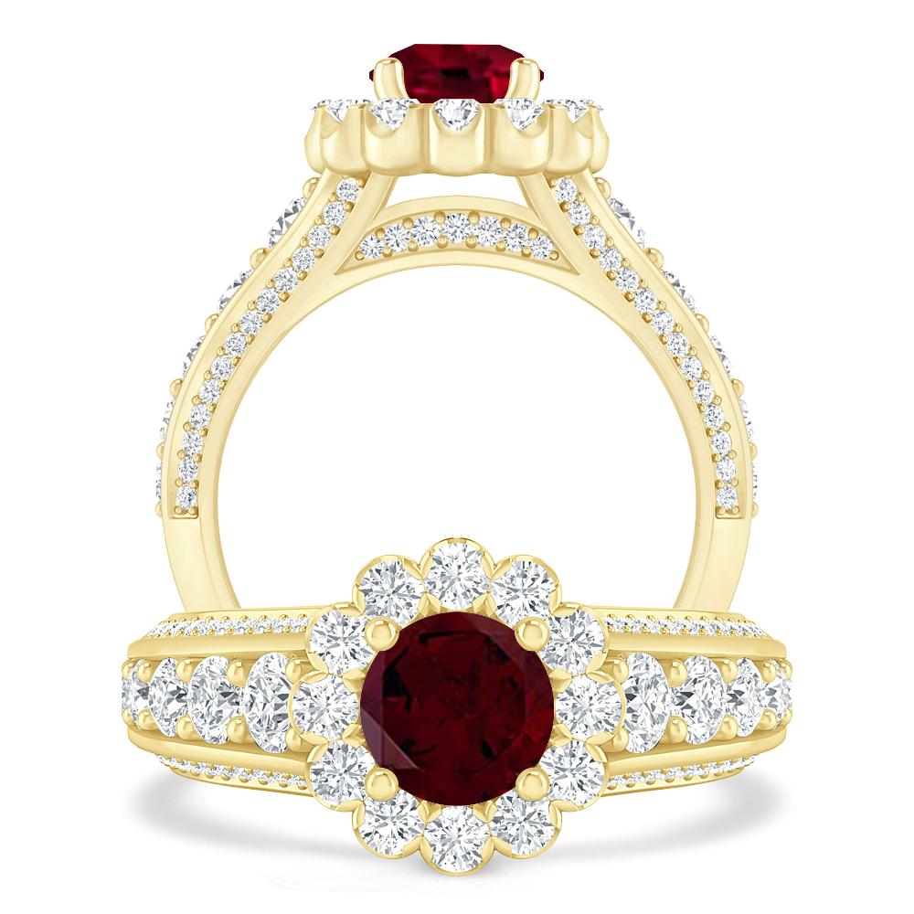 Yellow Gold - Garnet