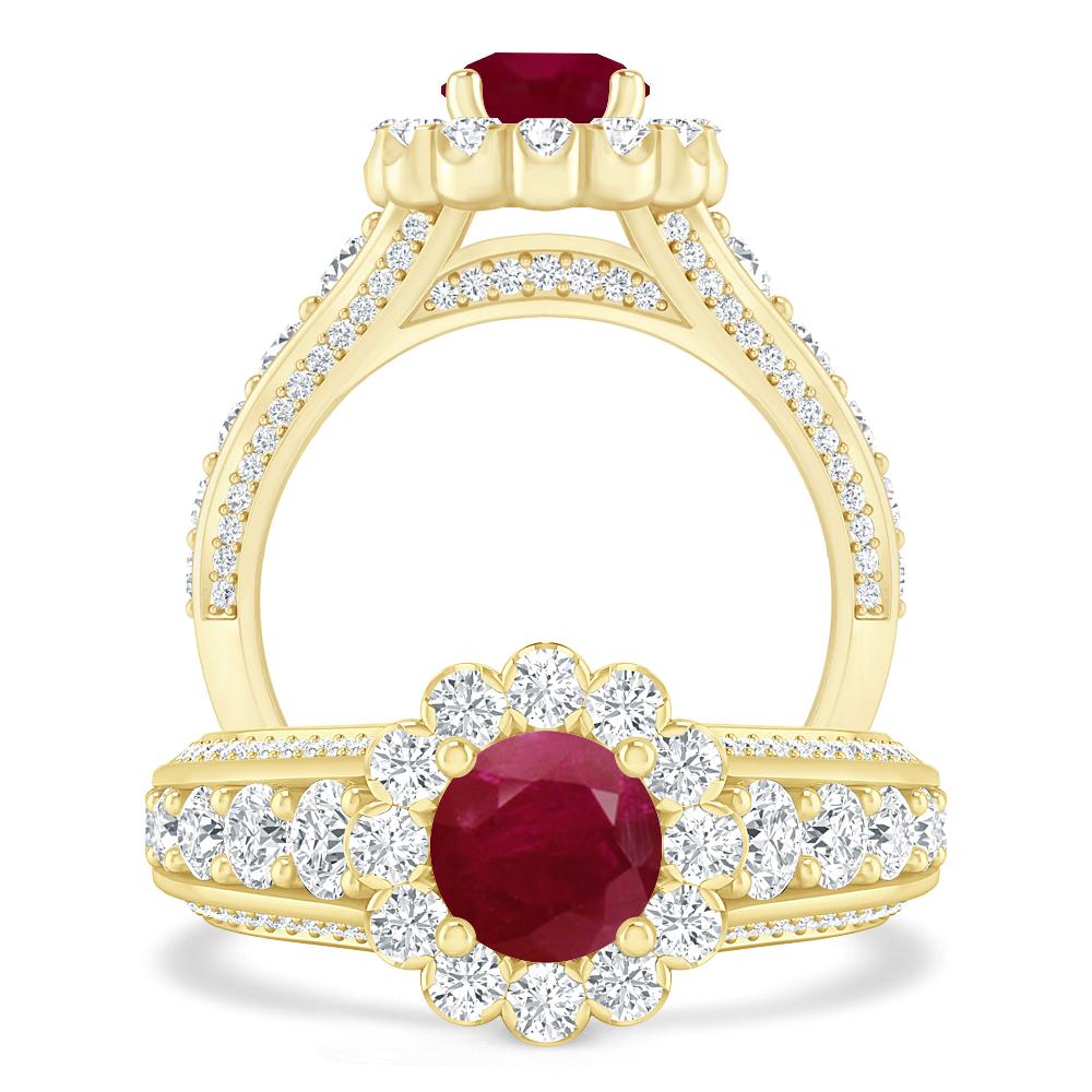 Yellow Gold - Ruby