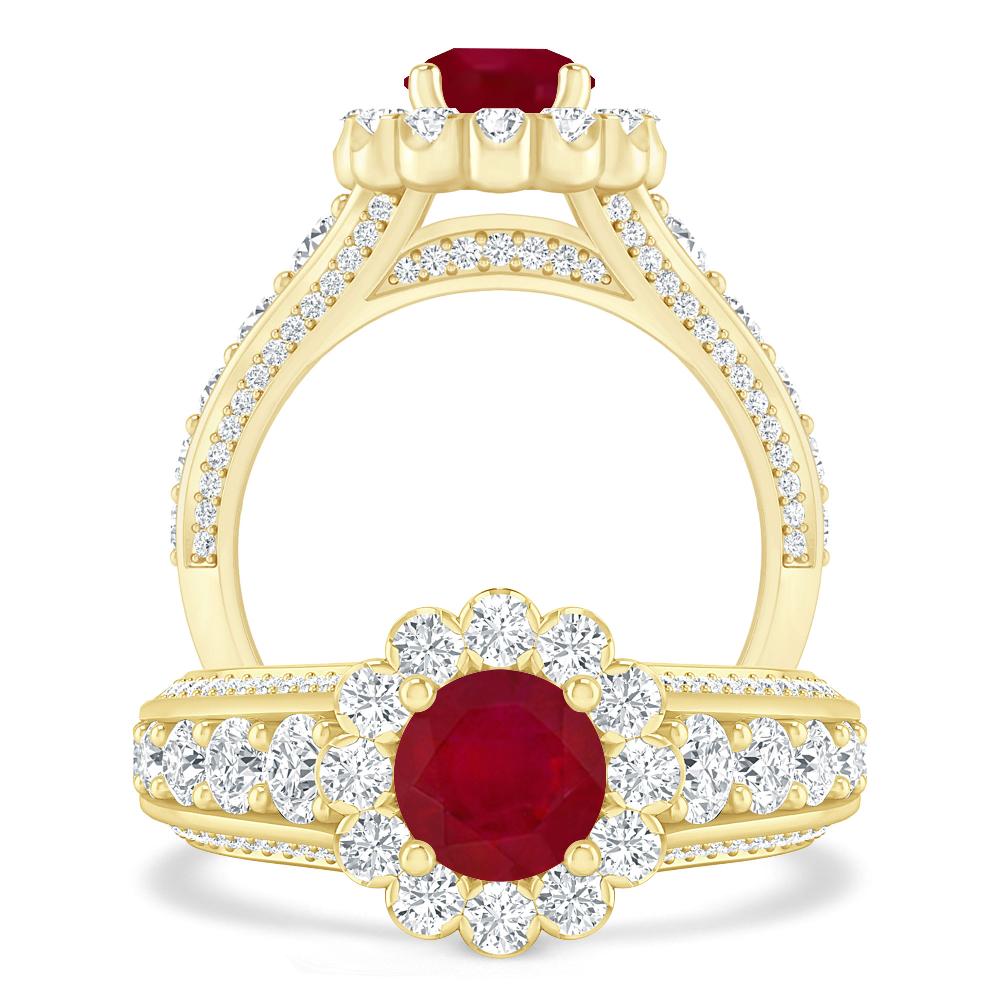 Yellow Gold - Ruby